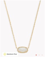 Kendra Scott Elisa Gold Pendant Necklace in Whi...