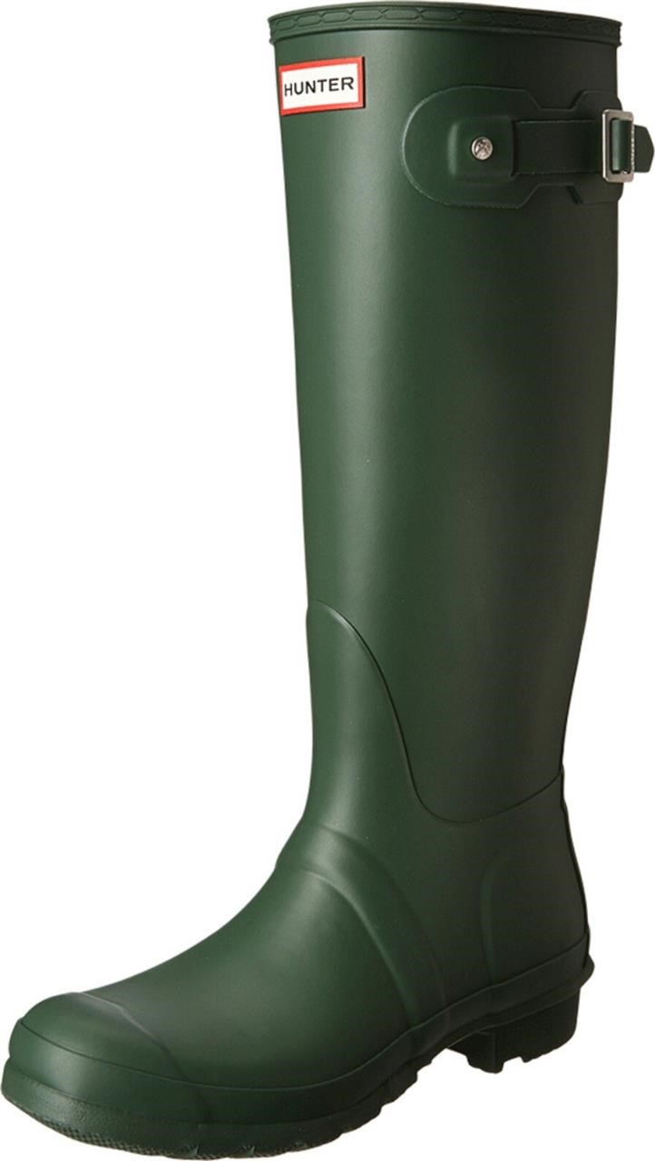 Hunter Women's Original Tall Rain Boot, Green, 6 M