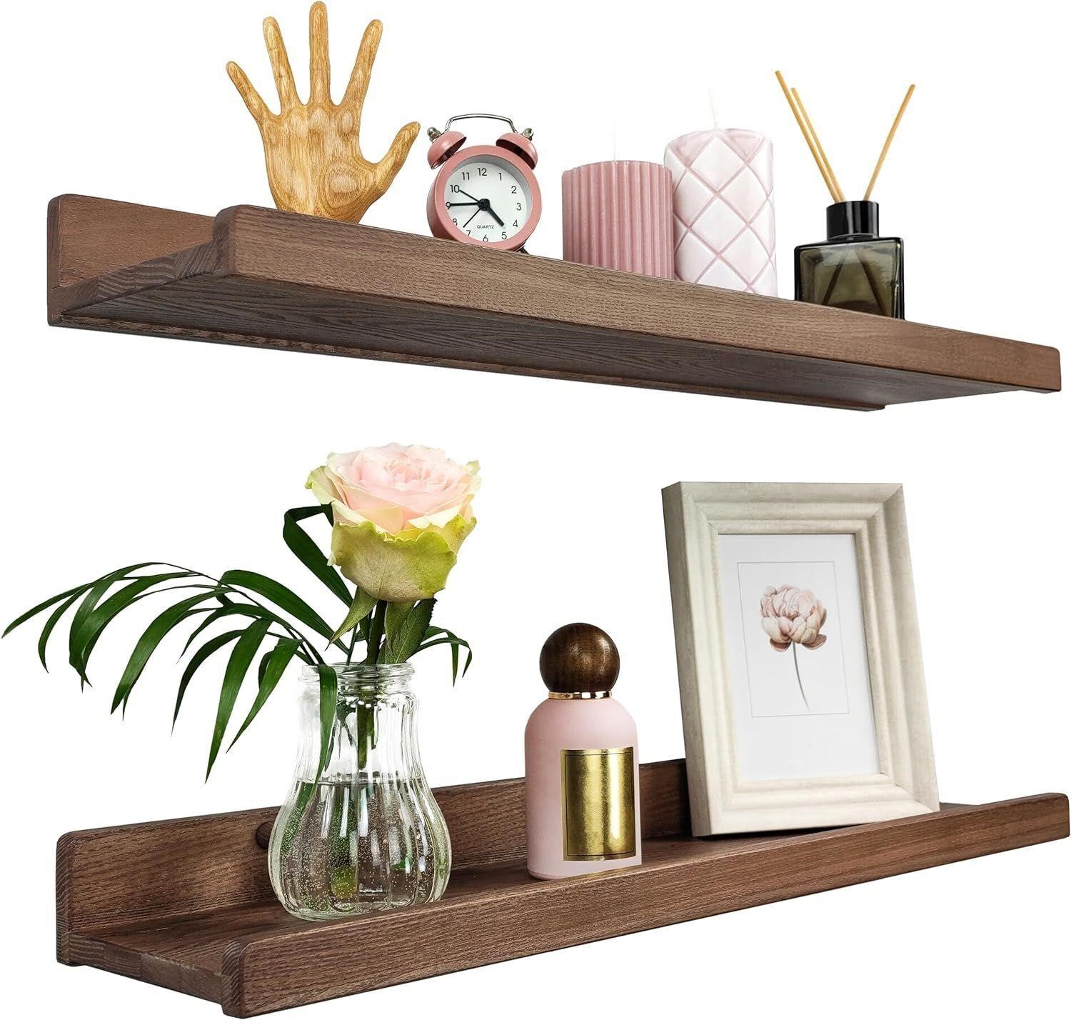 Wood Wedge Floating Shelves for Wall,