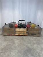 Croquet set with metal case