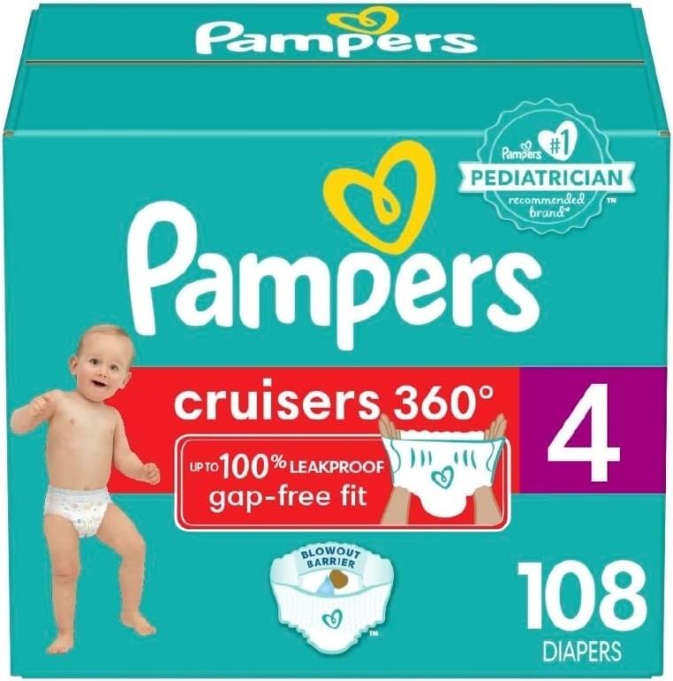 108-COUNT PAMPERS CRUISERS 360 DIAPERS