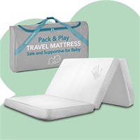 Foldable Travel Pack n Play Mattress Pad with Bag,