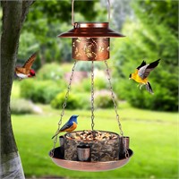 Solar Bird Feeder for Outdoor Hanging with Water