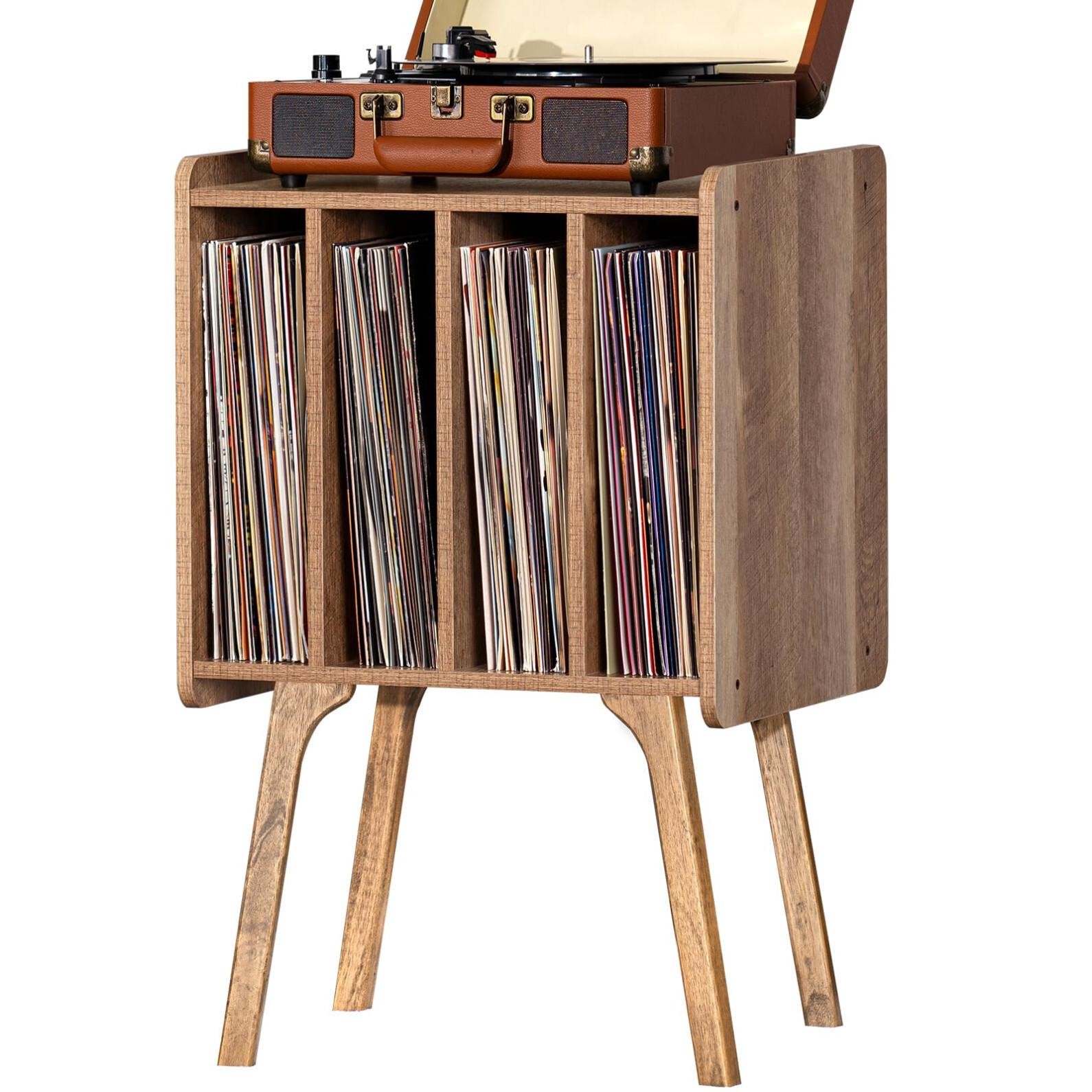 LELELINKY Record Player Stand,Vinyl Record Storage