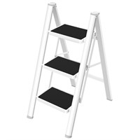 HBTower 3 Step Ladder Folding Step Stool, 330 Lbs