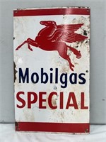 Original Mobilgas Special enamel pump sign approx