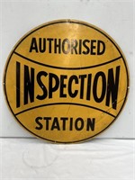 Original Authorized Inspection Station sign approx