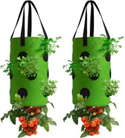 2 Pack Green Upside Down Tomato & Herb Planter