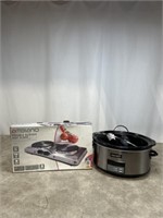 Like new crock pot and double burner hot plate