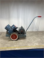 General Electric motor on cart with wheels