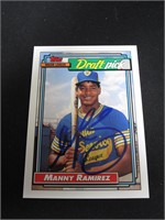 1992 TOPPS MANNY RAMIREZ AUTOGRAPHED RC