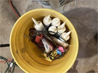 25 gallon bucket of shop items