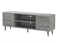 58 in. Modern Simplicity TV Stand Washed Gray