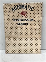 Mobil Automatic Transmission Service masonite sign