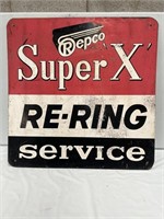 Original Repco Super X double sided sign approx