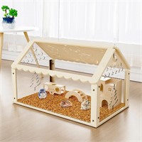 $75 24 Inch Hamster cage Wooden with Acrylic