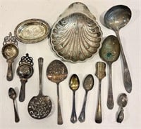 Mixed Lot with Silver Plate & Sterling - Ck Pics