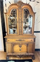 Vintage China Cabinet *Lower Door NOT Attached*