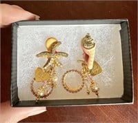 $ Rare Lunch at the Ritz Seashells Earrings -