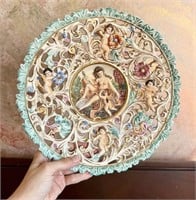 Rare Vintage Italian Capodimonte Porcelain Dish