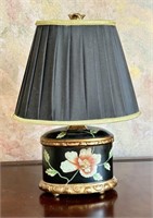 Black Floral Decorative Table Lamp