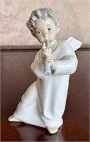 Vintage Lladro Angel Playing the Flute Figurine -