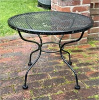 24" Round Wrought Iron Side Table Ck Pics