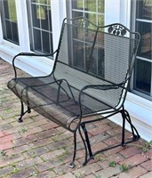 Outdoor Wrought Iron Glider Bench Ck Pics