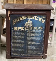 Antique Humprey's Medicine Cabinet AS-IS HAS WEAR