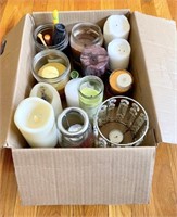 Box Lot of Mixed Candles as-is