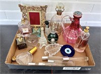 Mixed Decor Lot with Perfume Bottles & More