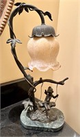 Ornate Lamp in Powder Room