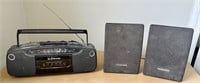 Vintage Emerson Stereo & Toshiba Speakers (no