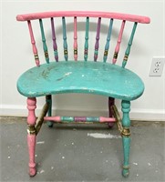 Vintage Multi Color Painted Chair as-is