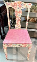 Pink Floral Chair *Project Piece* Has wear and