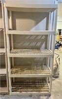5 Tier Plastic Shelf as-is - Needs Cleaning