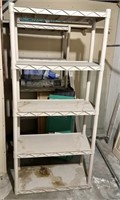 5 Tier Plastic Shelf AS-IS - Has Staining / Needs