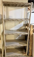 5 Tier Plastic Shelf - Used - Needs to be cleaned