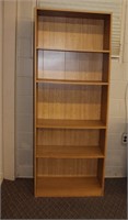 Five shelf bookcase, 28 X 11.5 X 71.5"H
