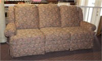 Upholstered recliner 3-seat sofa, has claw marks