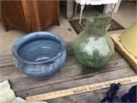 Glazed Planter + Vase