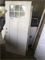 White Metal Exterior Door (36")