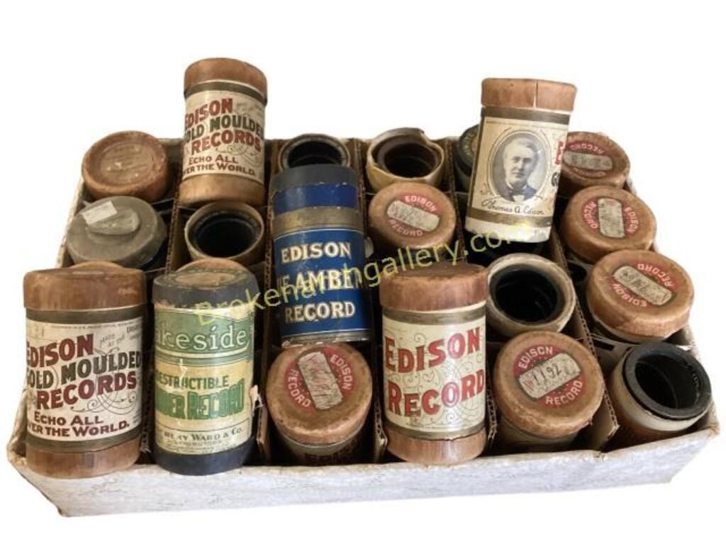 Case of 24 Cylinder Rolls for Phonograph