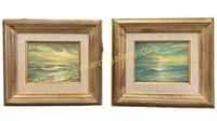 Pair Seascape Paintings