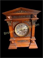J Sewill Oak Mantle Clock