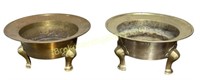 Pair Vintage Korean Brass Braziers