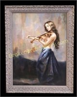 Portrait of Woman Playing Violin