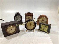 Six Vintage Electric Table Clocks