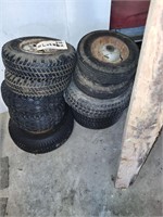 Mix lot of lawn tractor tires