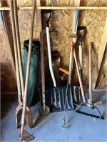 Yard  Tools- Post Hole Digger, Hoe